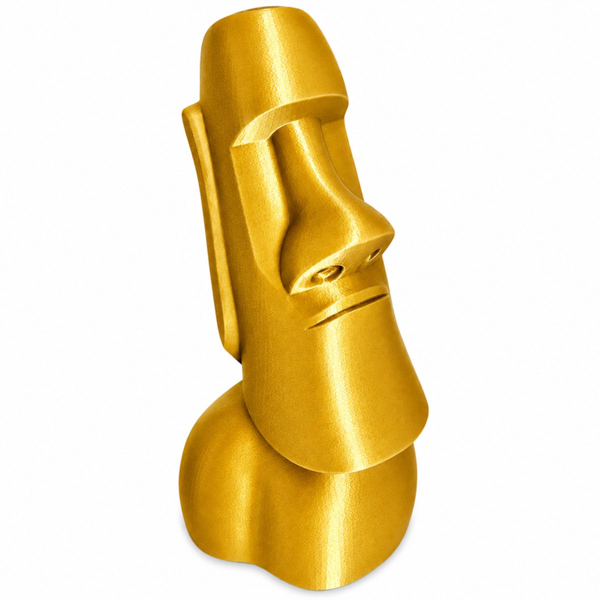 Moai Beeld Spaarpot - Design Piggy Bank - Decoratieve Geldpot Voor Kinderen En Volwassenen - Modern Paaseiland Beeld - Unieke Cadeau Ideeën - 15 X 13 X 22 CM - Goud