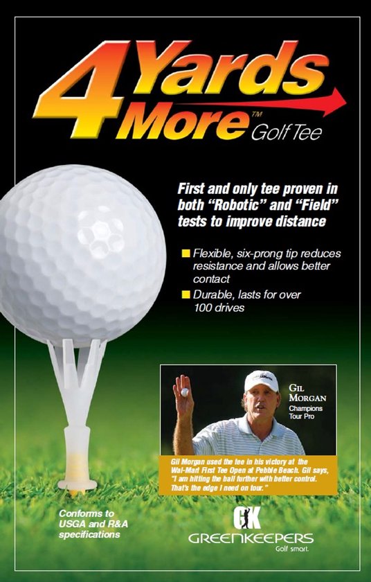4 Yards More Golf Tee - Hybrid - 1 inch - Paars *NEW* van Greenkeepers — afbeelding 2