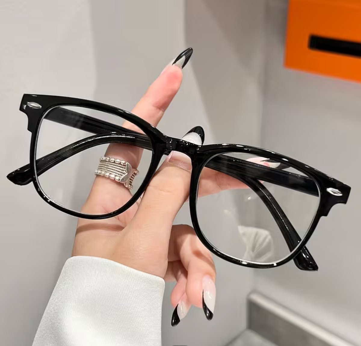 Fardmell Damesbril Zonder Sterkte – Zwarte Computerbril voor Dames – Fashion Blauwlichtbril / Beeldschermbril voor Laptop, Werk, Studie & Gaming – Wayfarer Bril voor Dame