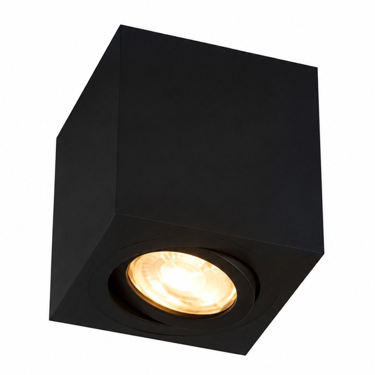 Beneito Faure Zio Opbouwspot Vierkant - 8x8cm - GU10 - 1 lichtpunt - Zwart