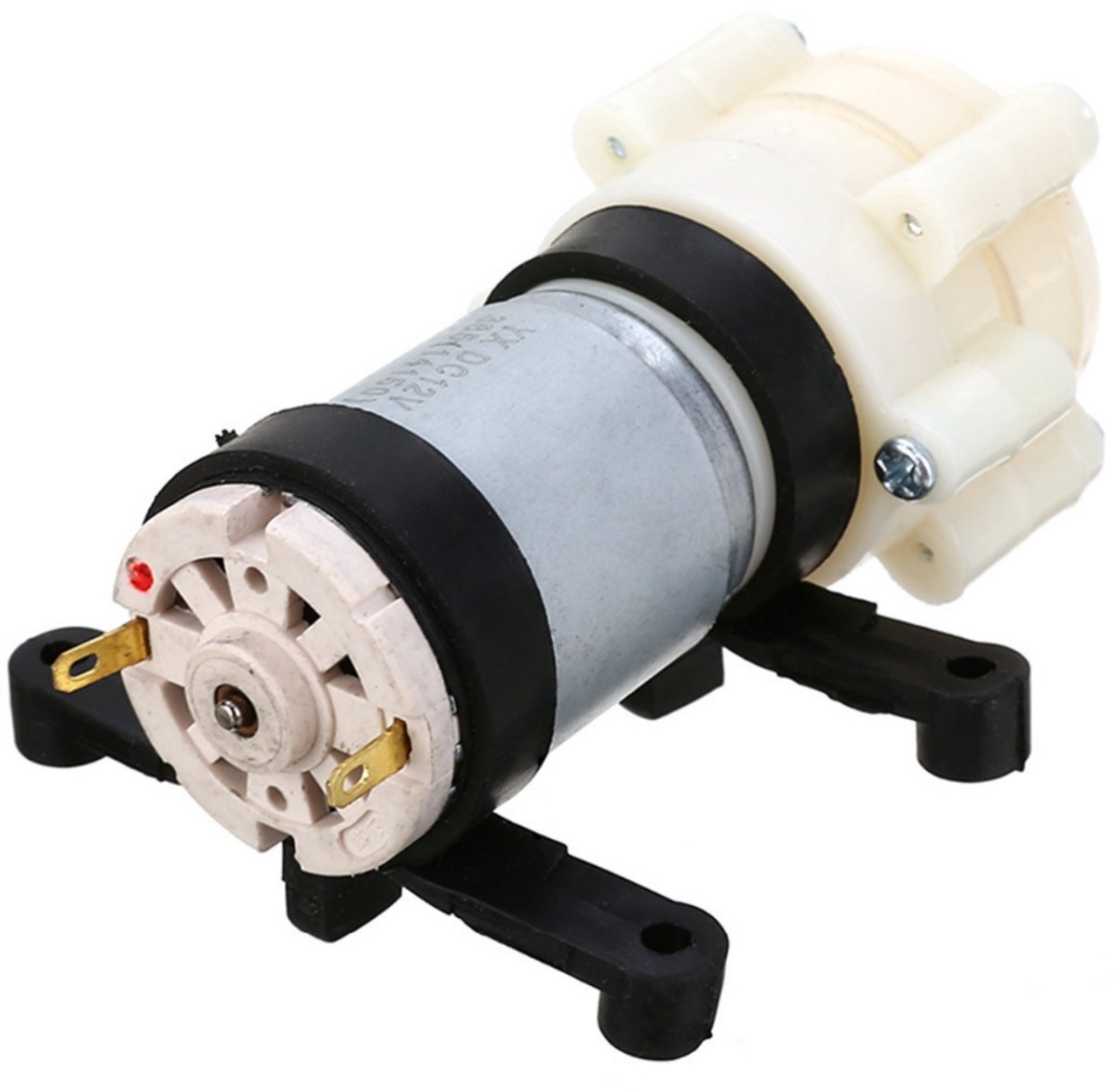 TOVBMUP Aquariumwaterpomp Mini - 6V-12V Micromotorpomp - Watergekoelde pomp Zelf-aanzuigend 385 - DC 12V Mini-zuigpomp - Membraanpomp Geluidsarm - Geschikt voor theemachine Aquariumwaterdispenser