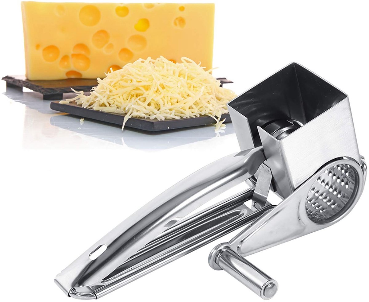 Jhubersproducts - Multifunctionele Kaasrasp - Kaasschaaf en Shredder - Roestvrij staal - Handheld Design - Vaatwasserbestendig - Geschikt voor Keuken