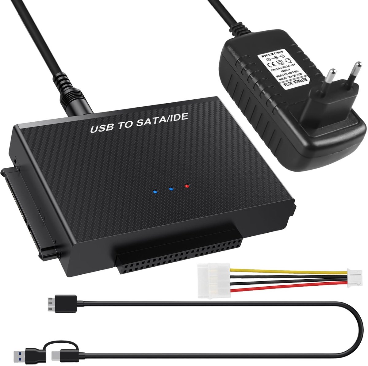 Allecta - USB 3.0 naar SATA IDE adapter voor 2,5/3,5 inch HDD/SSD met USB-kabel