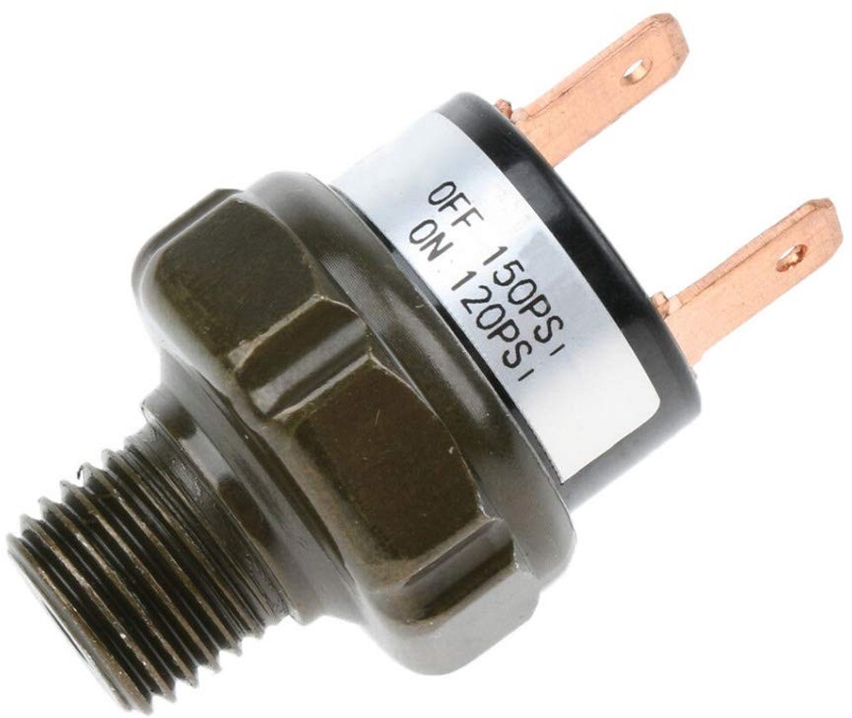 Jhubersproducts - Drukschakelaar - 12V Heavy Duty - Voor Luchtcompressor - 120-150 PSI - Betrouwbare werking - Veiligheid - Geschikt voor verschillend