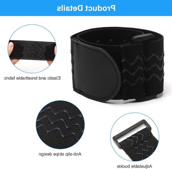 Set van 4 Herbruikbare Elastische Kabelbinders 40 x 5 cm met Antislip Silicoen voor Fietsen, Tuin en Sportkleding — afbeelding 3