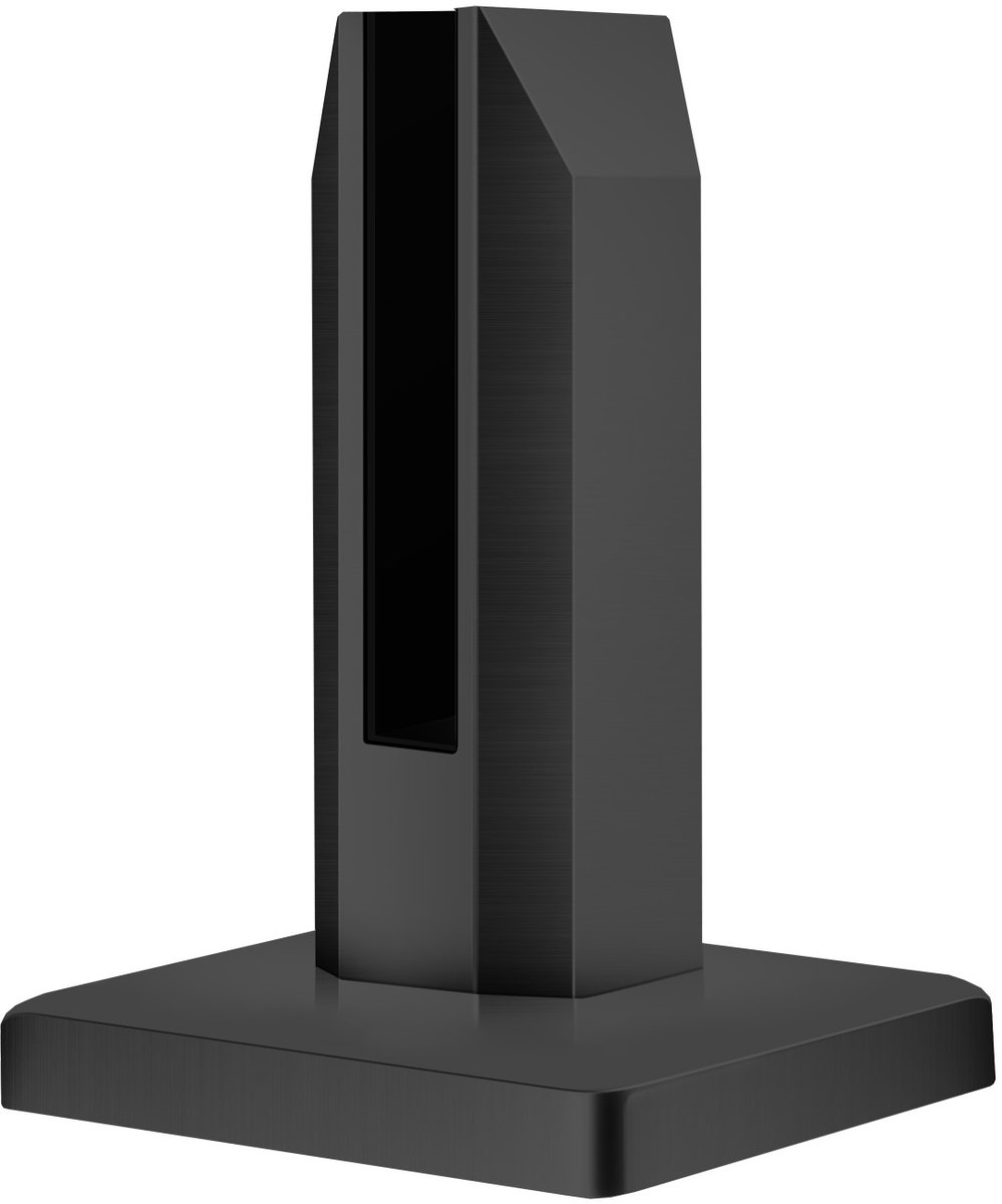 Glasklemmen 4 stuks - Balustradeklemmen - Glazen plank voor trap balkon en zwembad - Geschikt voor glas van 8-12 mm - Zwart