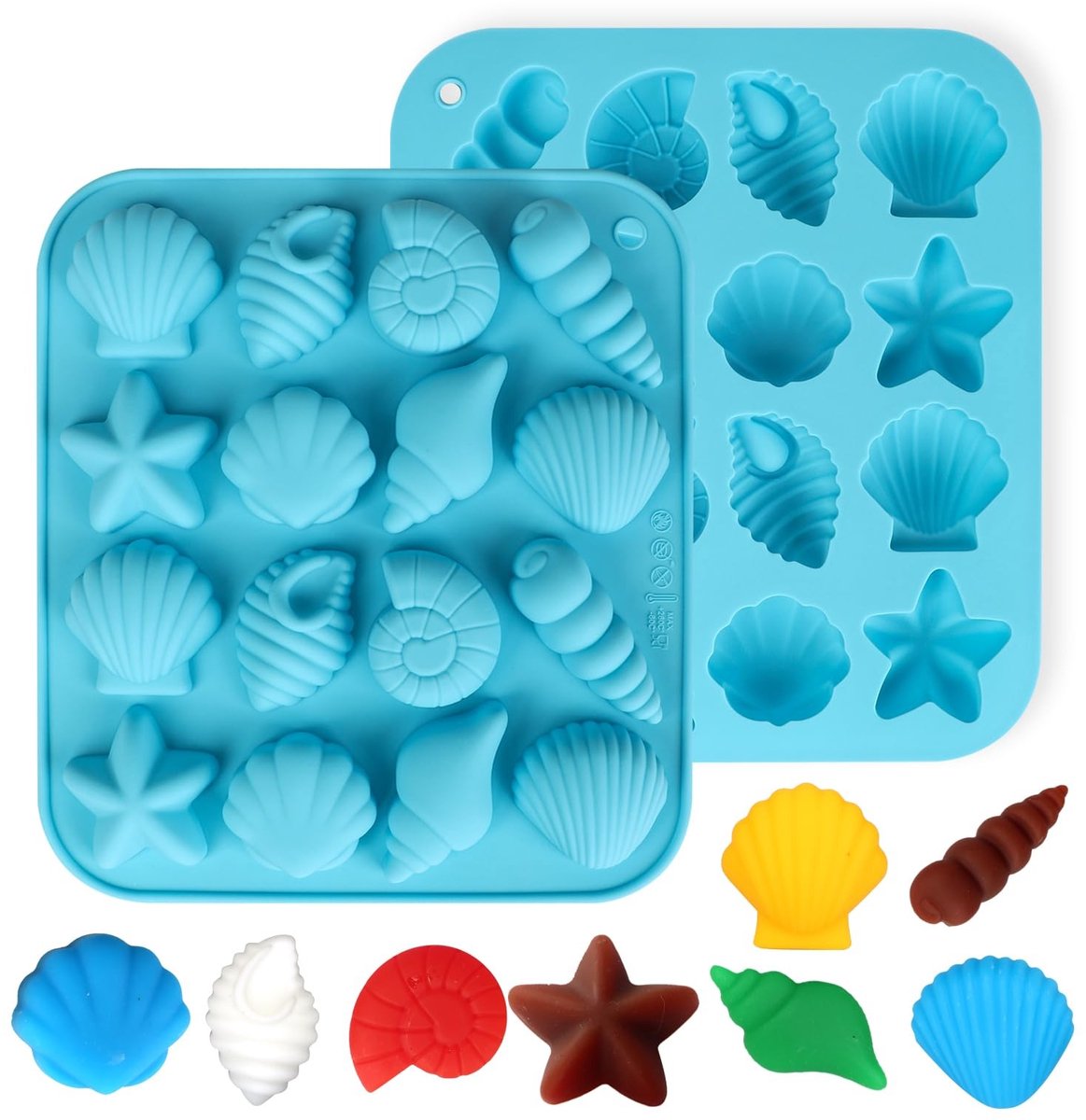 Livia home - Siliconen vorm - Chocolade en snoep - Creatieve decoraties - Blauw - Taartdecoraties - Geschikt voor feestjes - 2 stuks