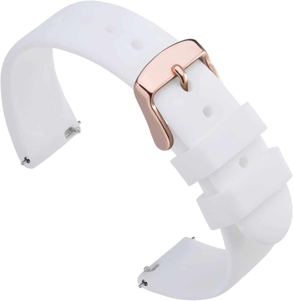 Zachte Silicoon Horlogeband met Snelle Bevestiging, Vervangende Rubber Strap 18mm 20mm 22mm, RVS Gesp voor Comfort en Duurzaamheid