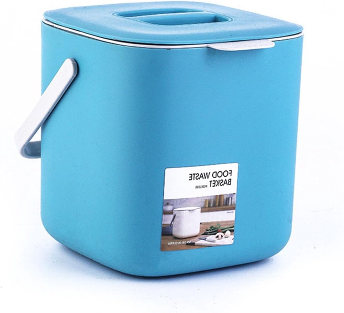 Compacte Compostbak 4L met Koolstoffilter - Geurremmend, Wasbaar en Ideaal voor Organisch
