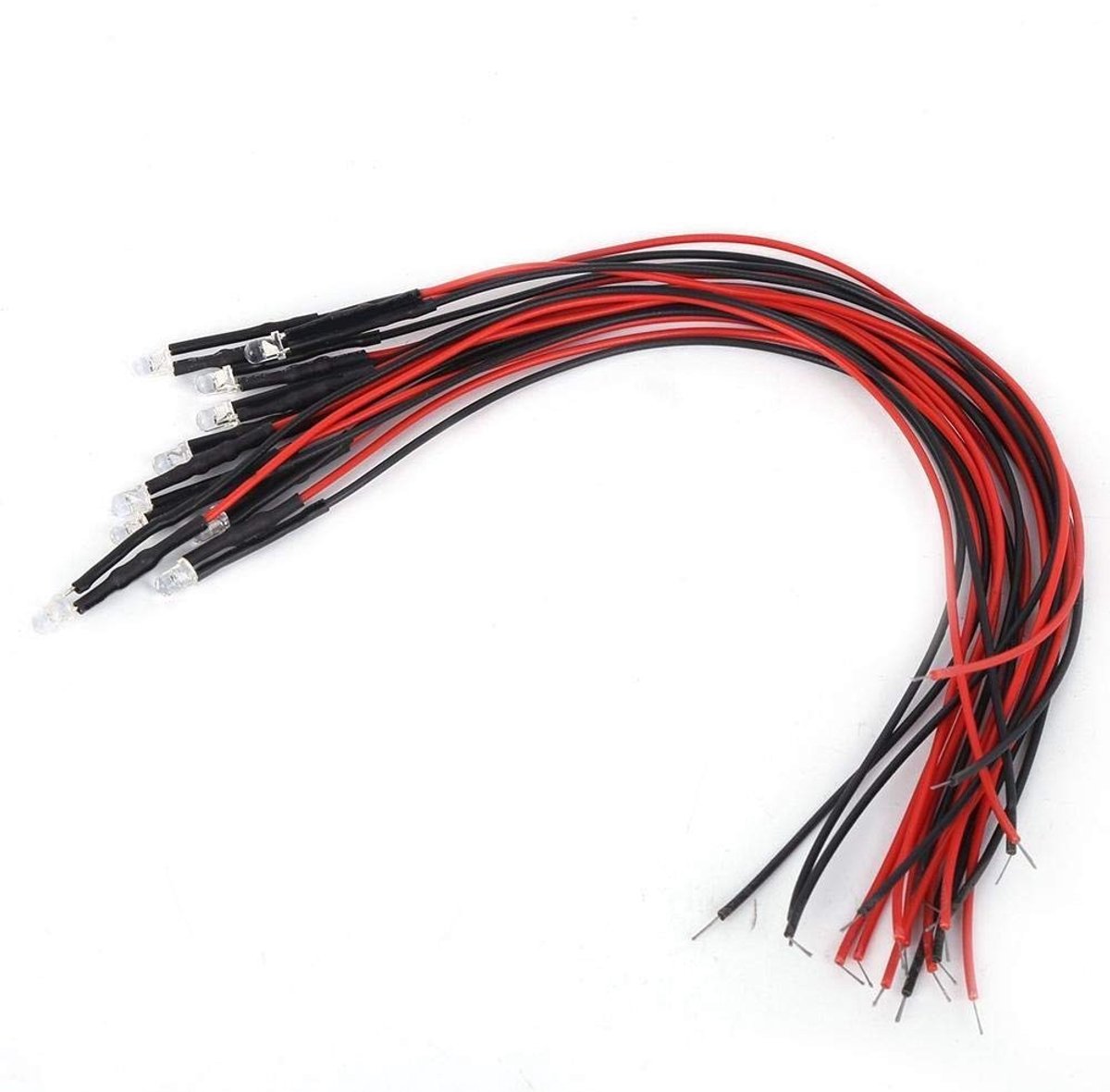 Smoakez - 12V Voorbedrade Led Diodes - Multicolor - Snel knipperend - 3mm - Lichtgevende dioden - Geschikt voor hobbyprojecten - Ronde kop