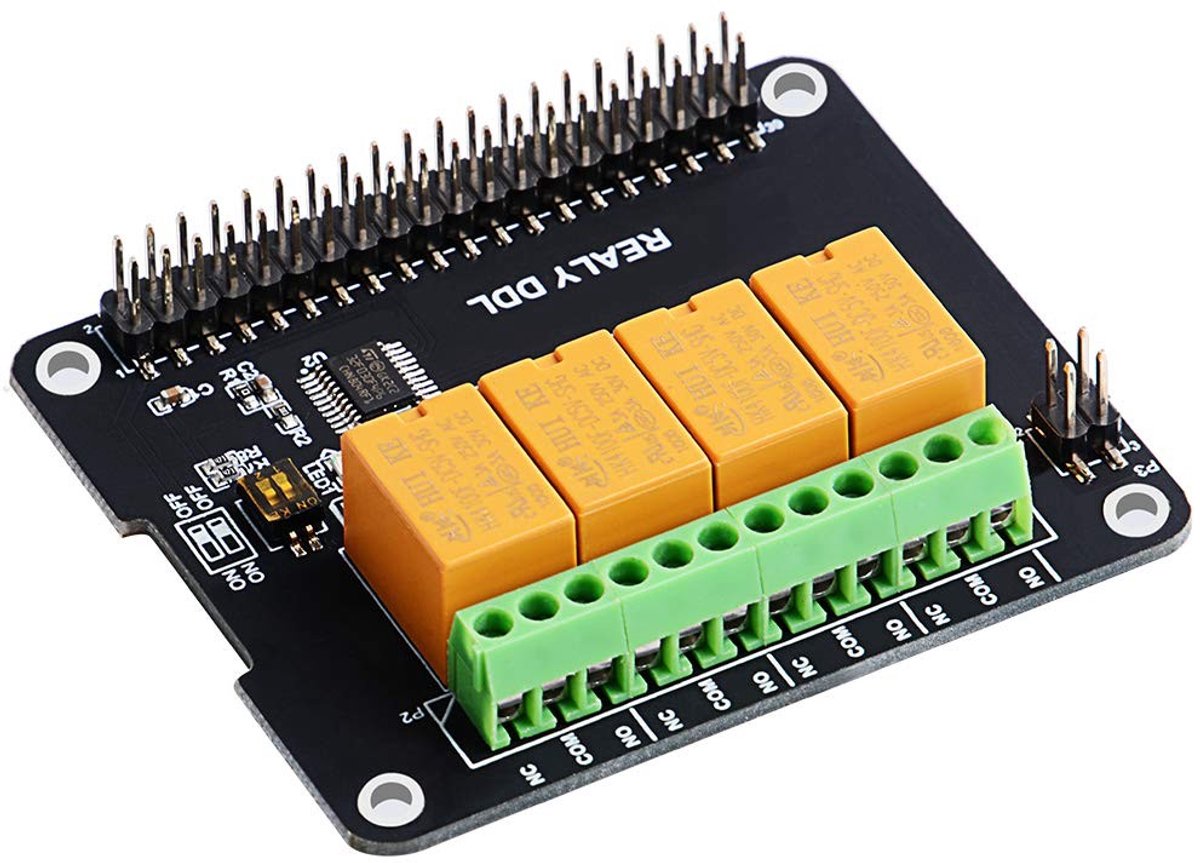 Smoakez - 4-Kanaals Relais Boardmodule - Power Relay Module - Geschikt voor Raspberry Pi 4B/3B+/3/2B - Geen Programmering Nodig - Ideaal Voor Smart...