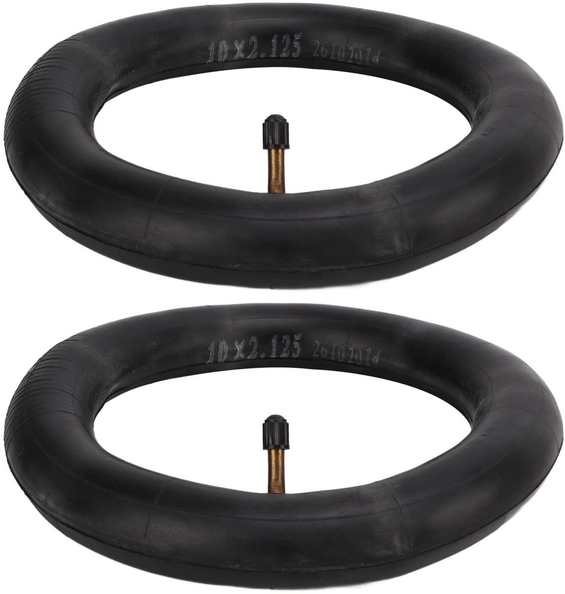 Jhubersproducts - Binnenbanden - Butyl Rubber - Geschikt voor Elektrische Scooters - 10x2.125 inch - Inclusief Oblique Valve - Duurzaam en betrouwbaar