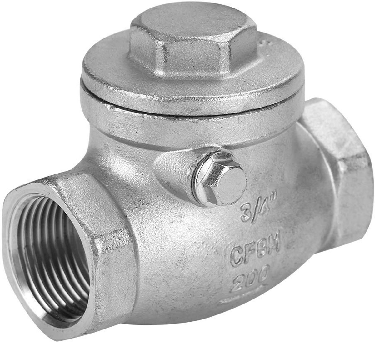 Jhubersproducts 3/4 Checkklep - Hoge druk - Corrosiebestendig - DN20 - Voor water en gas - Duurzaam en betrouwbaar - 200 PSI