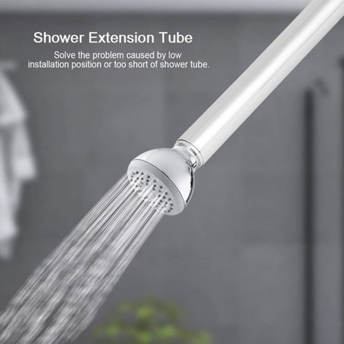 4 Inch Ronde RVS Douche Verlengbuis met Chroom Coating voor Badkamer Accessoire