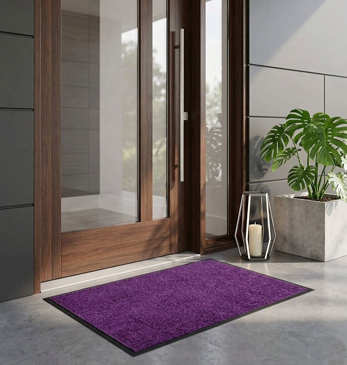 Floordirekt Vuilvangmat Use&Wash - Antislip Deurmat - Veelzijdig Inzetbaar - Lila - 120 x 300 cm - Onderhoudsvriendelijk, Slijtvast & Ideaal voor Hal, Entree en Woonruimte Paars