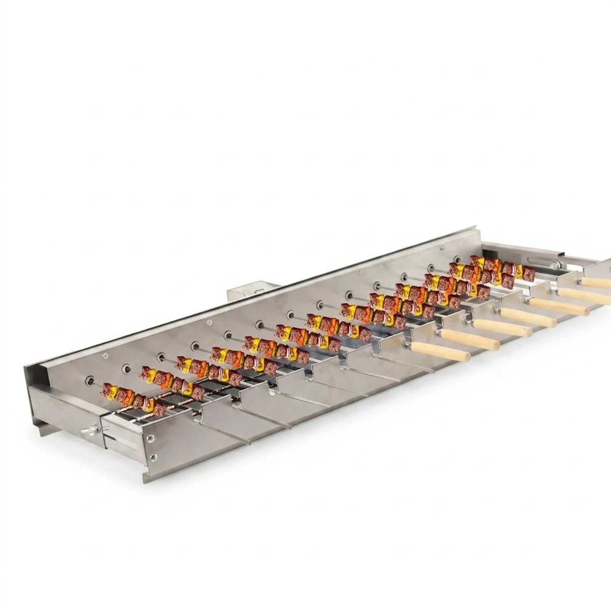 Solvix Barbecue – Elektrische BBQ met Automatisch Draaispit – Barbecue Accessoires inclusief Spiesjes – RVS Barbecues voor Buiten en Camping