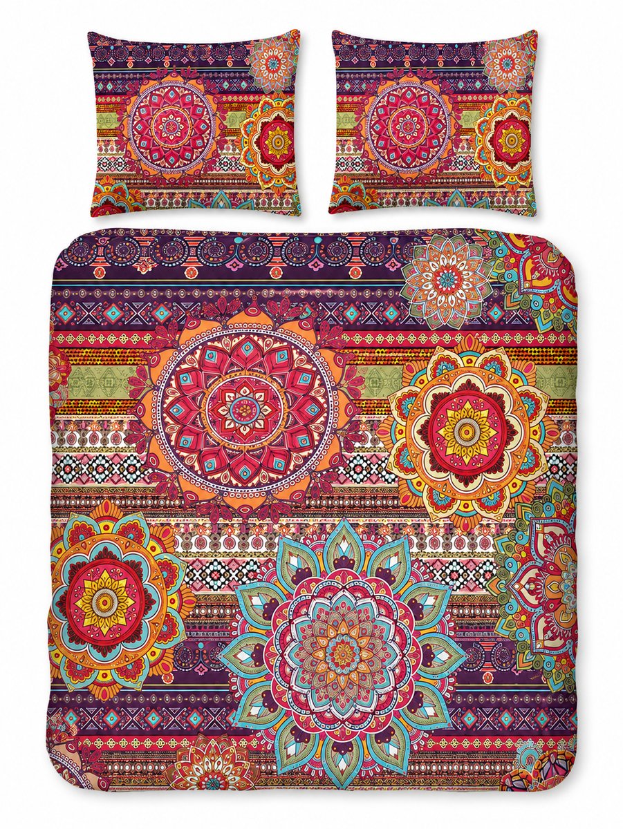 Decoware Dekbedovertrek Bohemian Harmony 240x220 cm - Microvezel - Mandala Thema - Met Kussenslopen - Lits-jumeaux