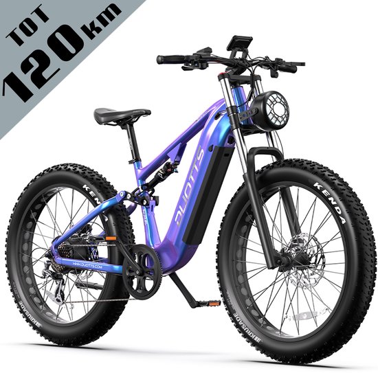 Elektrische Fiets DUOTTS E26 - 960Wh/20 Ah Accu - 120 km Bereik - 250W Motor - 26*4.0...