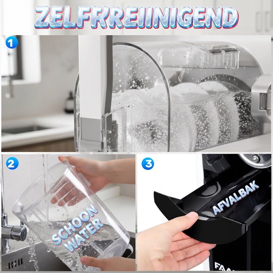 Slush Ijsmachine - 2L - 6 programma's - Zelfreinigend - Turbo Freeze - Wit — afbeelding 5
