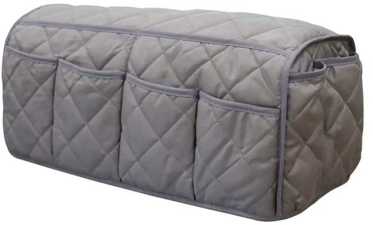 Dailygoods - Sofa Armrest Organizer - Opbergoplossing - Grijze kleur - Voor Tablet en Telefoon - Handig en Ruimtelijk - Geschikt voor Thuis - Modern