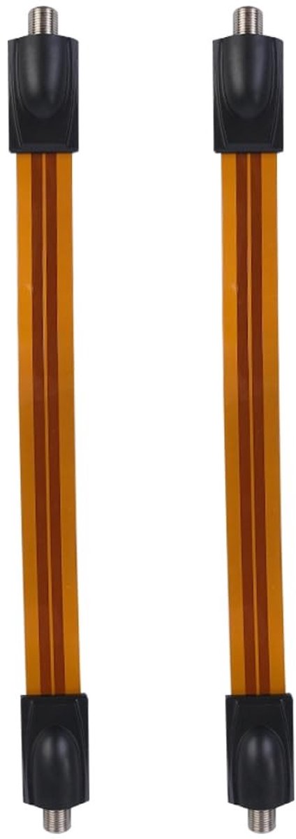 Dailygoods - Coaxiale verbindingskabel - Signaaloverdracht - 2 stuks - F vrouwelijk naar vrouwelijk - Voor tv-antenne - Ideaal voor thuisgebruik