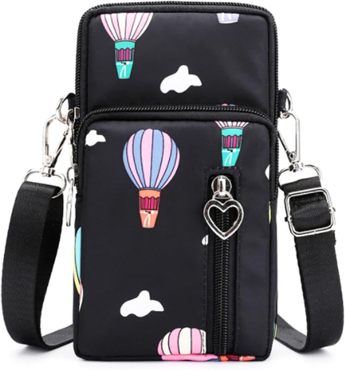 Dailygoods - Schoudertassen voor vrouwen - Oxford Cloth - Mode - Zwart - Mobiele telefoons - Creditcards - Kleine tas - Dames - Zwart