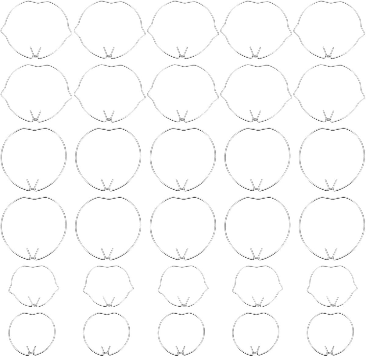 Dailygoods - Borgveer ringen - 30 stuks - Geschikt voor MR11 en MR16 - Compatibiliteit met 35 mm en 50 mm - Ideaal voor LED en halogeen lampen