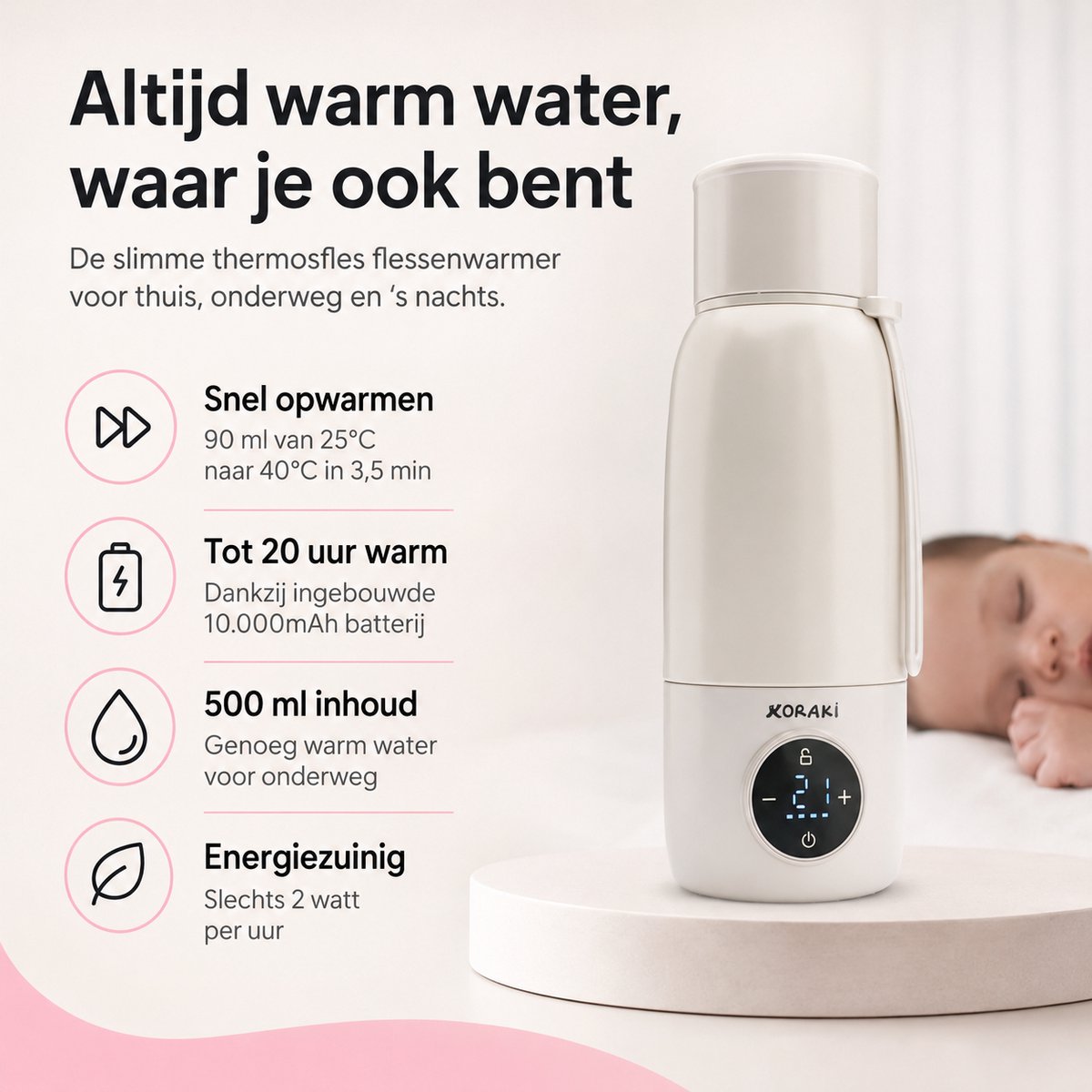 Koraki KB-001 waterverwarmer 500 ml thumbnail 4
