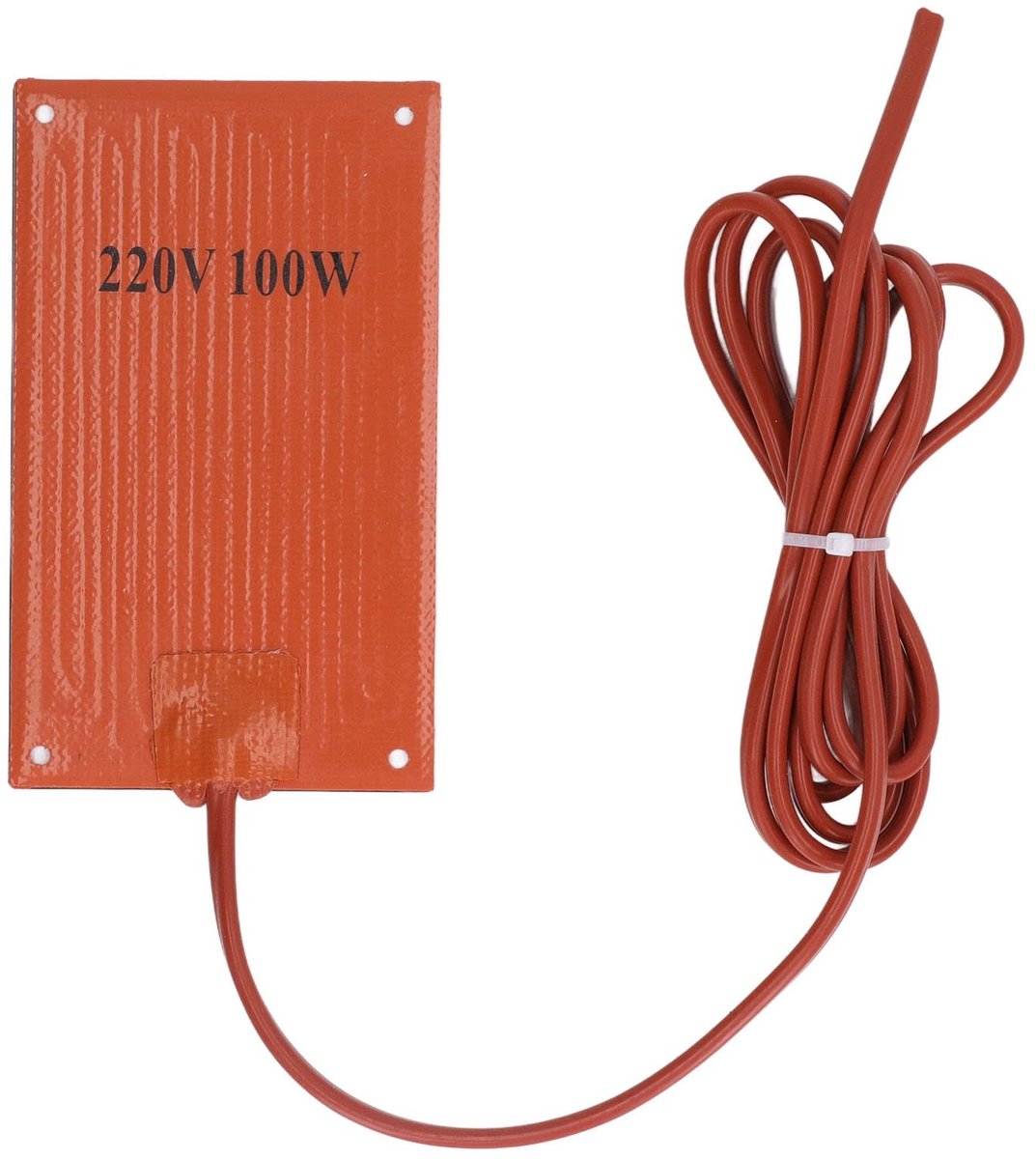 Dailygoods - Silicone Rubber Heating Mat - Verwarmingsmat - 100W voor Controlekasten - 90x150mm - Temperatuurregeling - Geschikt voor Elektronica - Fo
