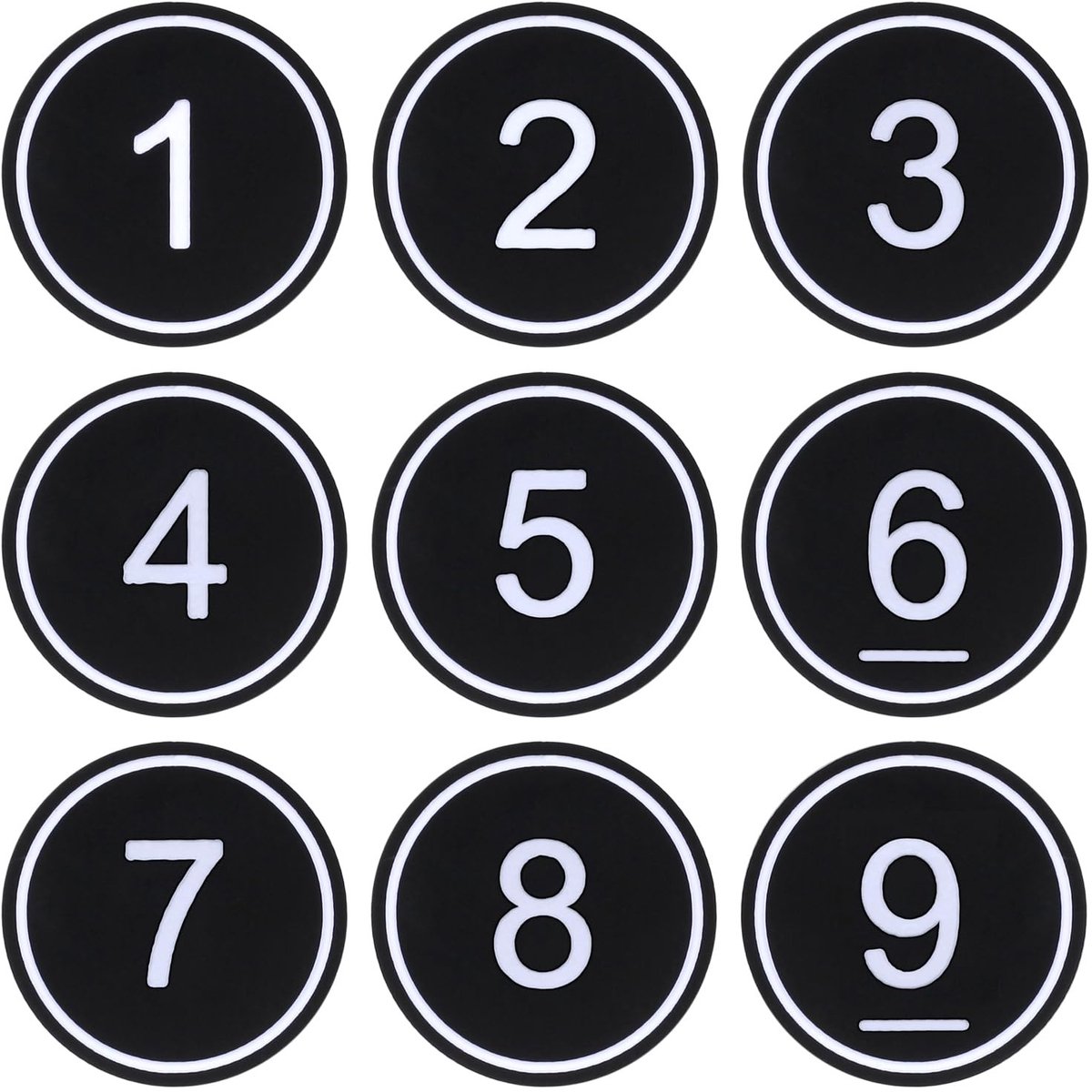 Dailygoods - Plastic Tafelnummer Opslag Locker - 50 Stuks - Zwart - Nummer Tags - Perfect voor Restaurants en Pubs