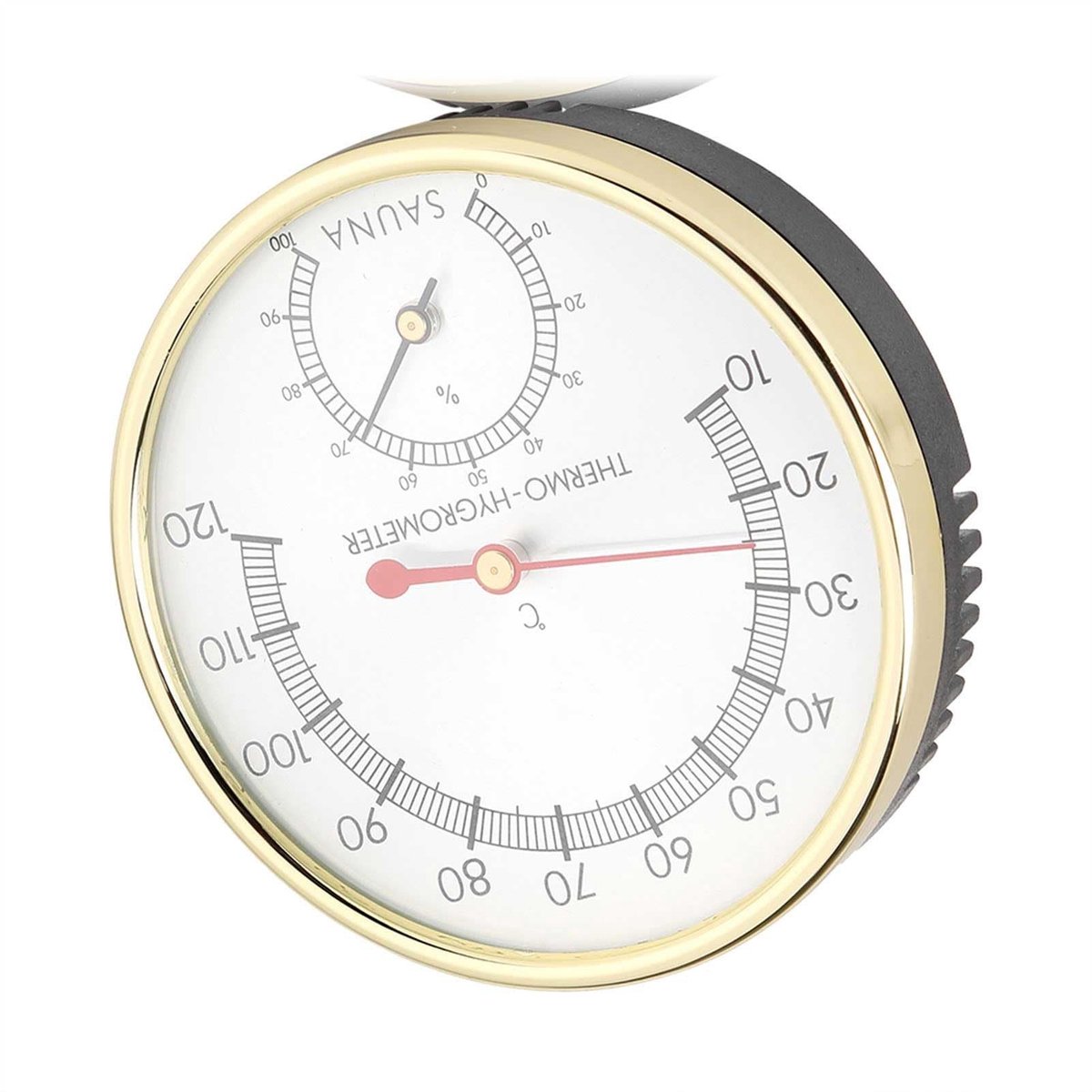Dailygoods - Metalen Wijzerplaat Sauna - Thermometer en Hygrometer - Handgemaakt en Duidelijk Afleesbaar - Geschikt voor Binnen en Buiten - Hoge Preci