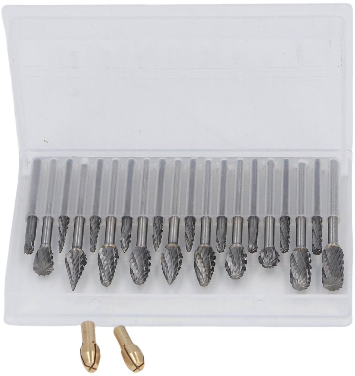 Dailygoods - Rotatie Frees Set - 20-delige Frees Set - Ideaal voor Houtbewerking - Tungsten Carbide - Dubbel Snijden - Geschikt voor Metalen Graveren