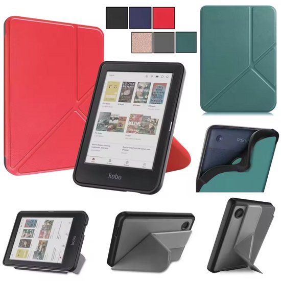 Go Go Gadget - E-readerhoes - Geschikt voor Kobo Libra Colour - Book case - 1 stuk - Grijs van go-go-gadget — afbeelding 5