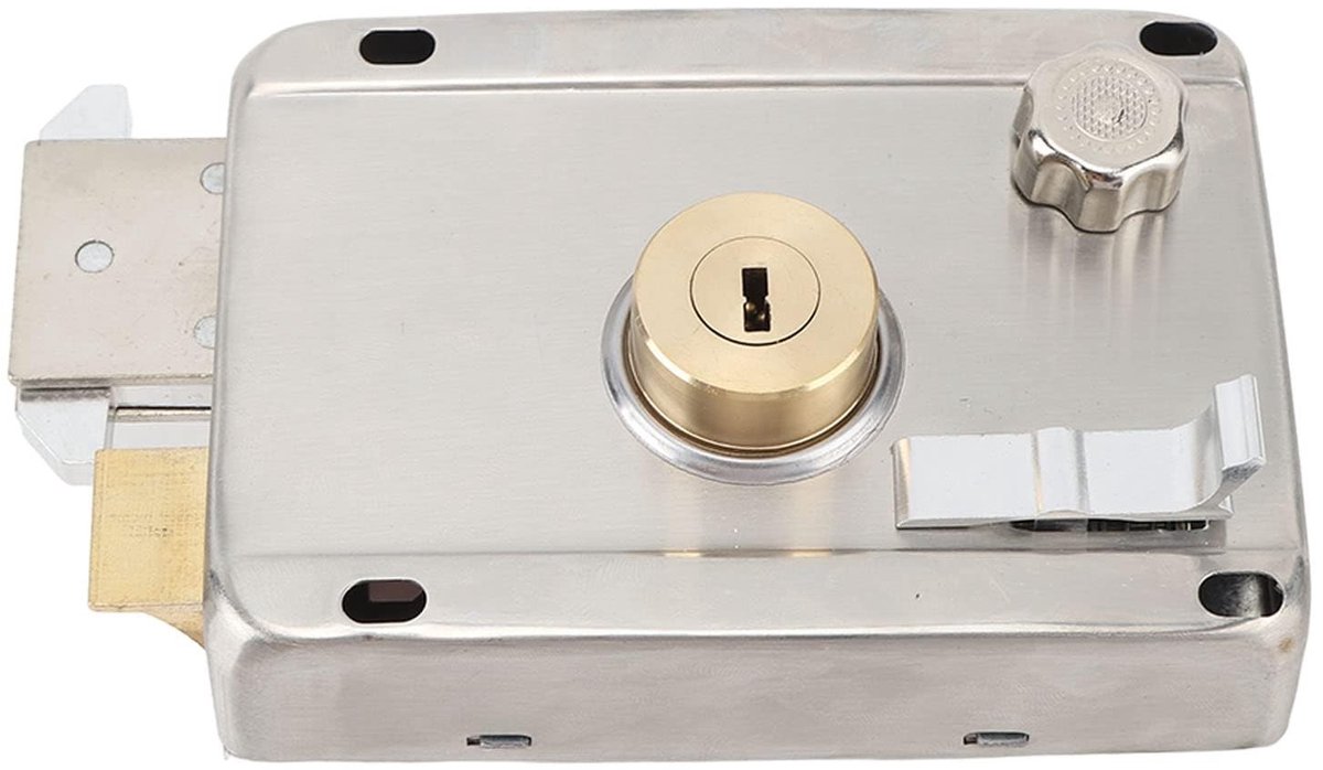 Dailygoods - Mechanisch Antidiefstalslot - Roestvrij staal - Duurzaam en roestpreventie - Zilver - Veiligheidsoplossing - Geschikt voor houten deuren