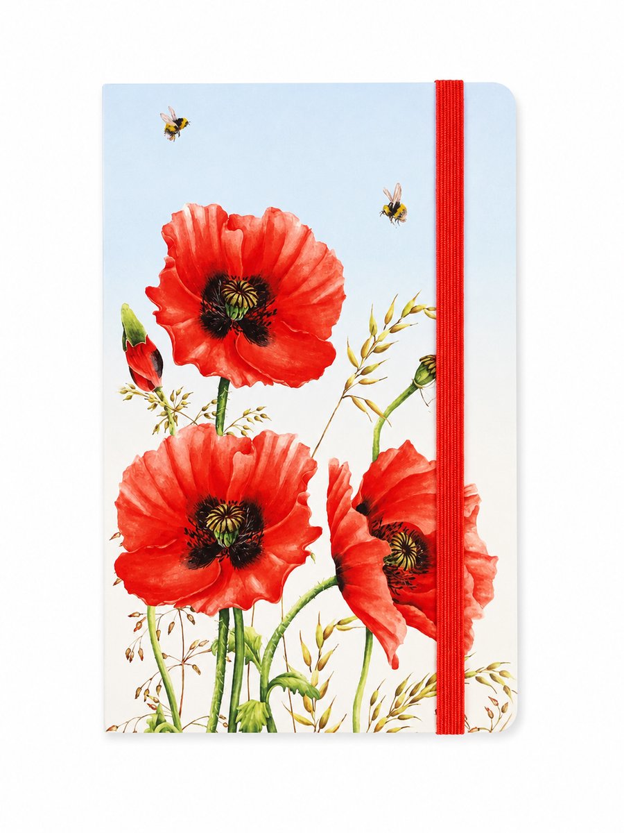 Notitieboek - Kunst - Klaprozen, Janneke Brinkman-Salentijn