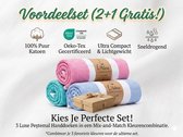 3 Stuks-Wellness-Sauna-Spa- Luxe Handdoek & Strandlaken Set - Voordeelset Phlora Hamamdoeken - Mintgroen, Roze & Blauw - Diamant Weving - 100% Turks Katoen - 95x170cm - OEKO-TEX - Ideaal voor Gezinnen, Zomervakantie & Strand - Sneldrogend - Cadeautip