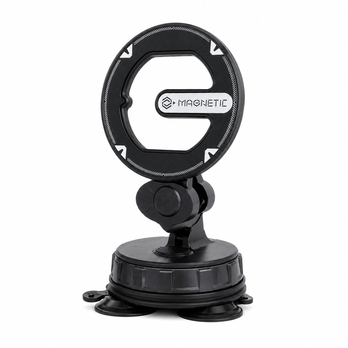 Magnetische Auto Telefoonhouder met Vacuüm Zuignap – 360° Draaibaar & 180° Opvouwbaar – Sterke Magneet – Universele GSM Houder voor Auto Dashboard & Raam