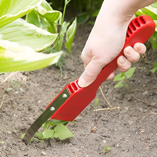 Onkruidstekers - Onkruid - Onkruidverwijderaar - Onkruidtrekker - Tuingereedschap - Cadeau Voor De Tuinier - Roestvrij Staal - Onkruidsnijder - Geschikt Voor Tuin- En Erfwerkzaamheden - Donkergroen - 30.5 X 5.5 X 2cm — afbeelding 2