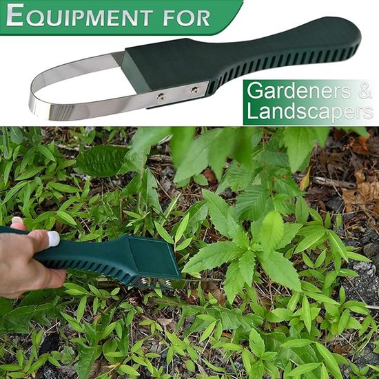 Onkruidstekers - Onkruid - Onkruidverwijderaar - Onkruidtrekker - Tuingereedschap - Cadeau Voor De Tuinier - Roestvrij Staal - Onkruidsnijder - Geschikt Voor Tuin- En Erfwerkzaamheden - Donkergroen - 30.5 X 5.5 X 2cm — afbeelding 4