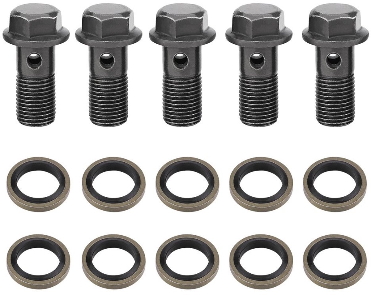 Dailygoods - Holle Schroeven voor Bromfiets - Remonderdelen - Roestvrijstalen Kwaliteit - M10 x 1.25 mm - Geschikt voor Motorfiets en Scooter - Comple