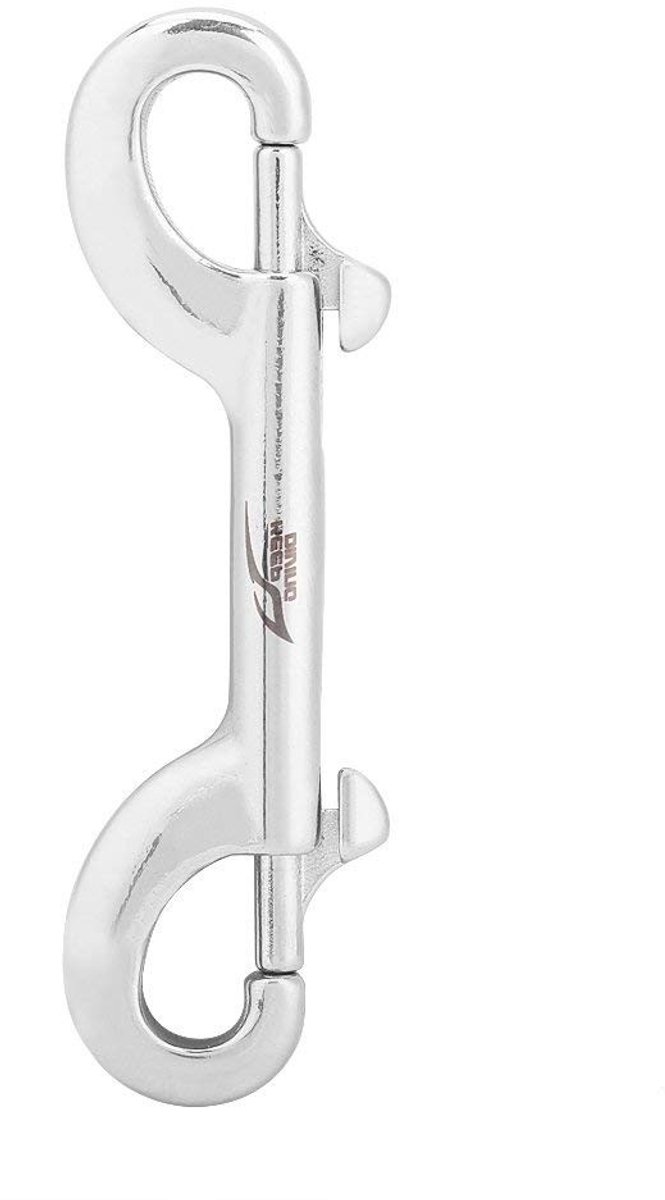 Dailygoods - Duiken Dubbele Haak - Clip Haak - Ideaal voor maritiem gebruik - Dubbele eind bout haak - Veiligheidsmechanisme - Geschikt voor duiku...