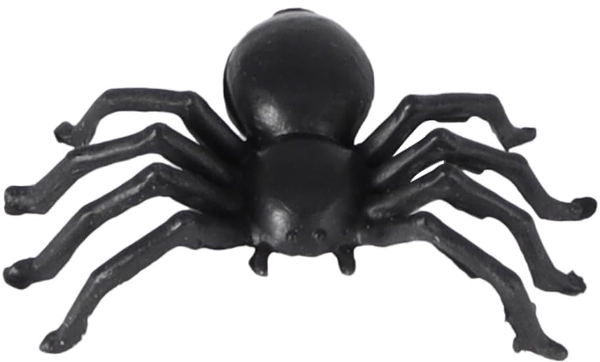 Dailygoods - Model Spider - Halloween Decoratie - 50 Stuks - Zwarte Plastic Spinnen - Perfect voor Grappige Griezels - Ideaal voor Binnen en Buiten