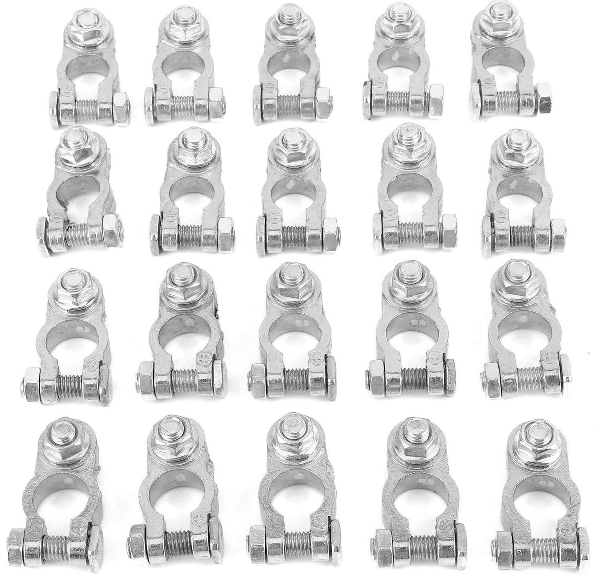 Dailygoods - aluminium accu connectoren - 20pcs autobotten - 12V verbinding - ideaal voor camper - boot en RV - betrouwbaar en duurzaam - geschikt voo
