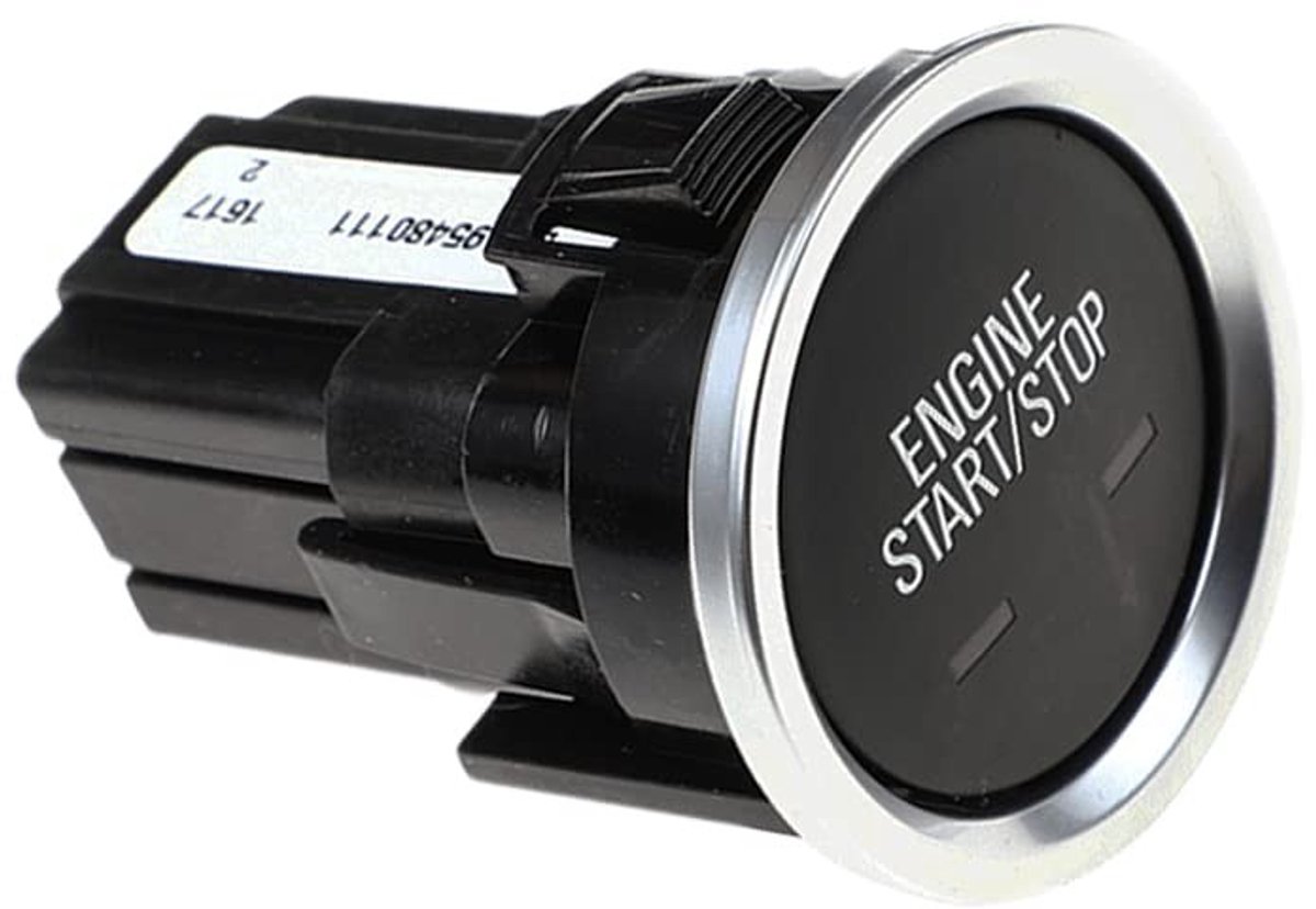 Dailygoods - Auto Motor Start Stop Knop - Schakelaar voor Chevr0let Cruze - Zwart en Zilver - Geschikt voor 9-4X - 95480111