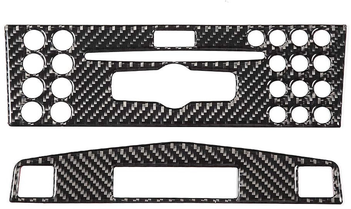 Dailygoods - Carbon Fiber Center Console Navigatiepaneel - Hoogwaardige afwerking - Geschikt voor C Klasse W204 - Duurzaam koolstofvezelmateriaal - Pe