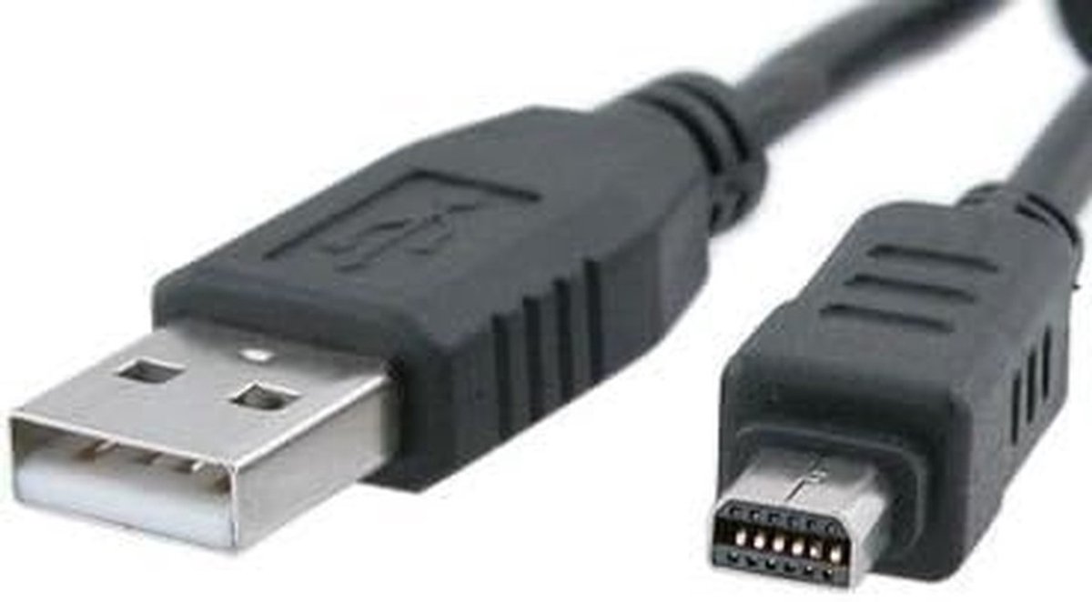 Dailygoods - USB Data Kabel - Opladen - Gegevensoverdracht - Geschikt voor Olympus Camera's - Ideaal voor Fotografie