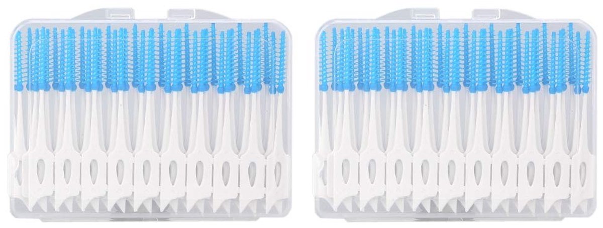 By shayne - Interdentale borstels - Professionele tandenstokers - Zacht en effectief - Blauw en wit - Wegwerptandenstokers - Voor optimale mondhygiën.