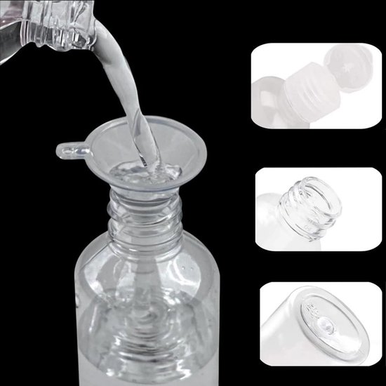 Dailygoody - Reisflessen - Cosmetische containers - Transparant - Flessen voor shampoo - 10 stuks 100 ml - Geschikt voor alle leeftijden - Helder — afbeelding 2