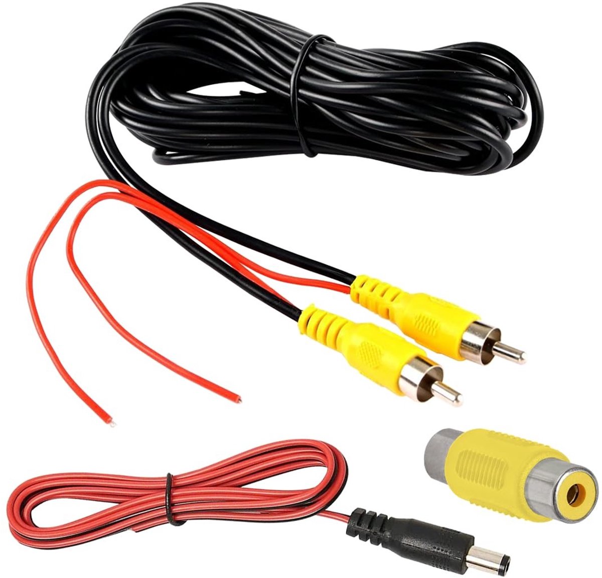 Vlemico - Backup Camera Kabel - Video Kabel - 6 Meter - Achteruitrijcamera - Auto Monitor Systeem - Universeel - Zwart