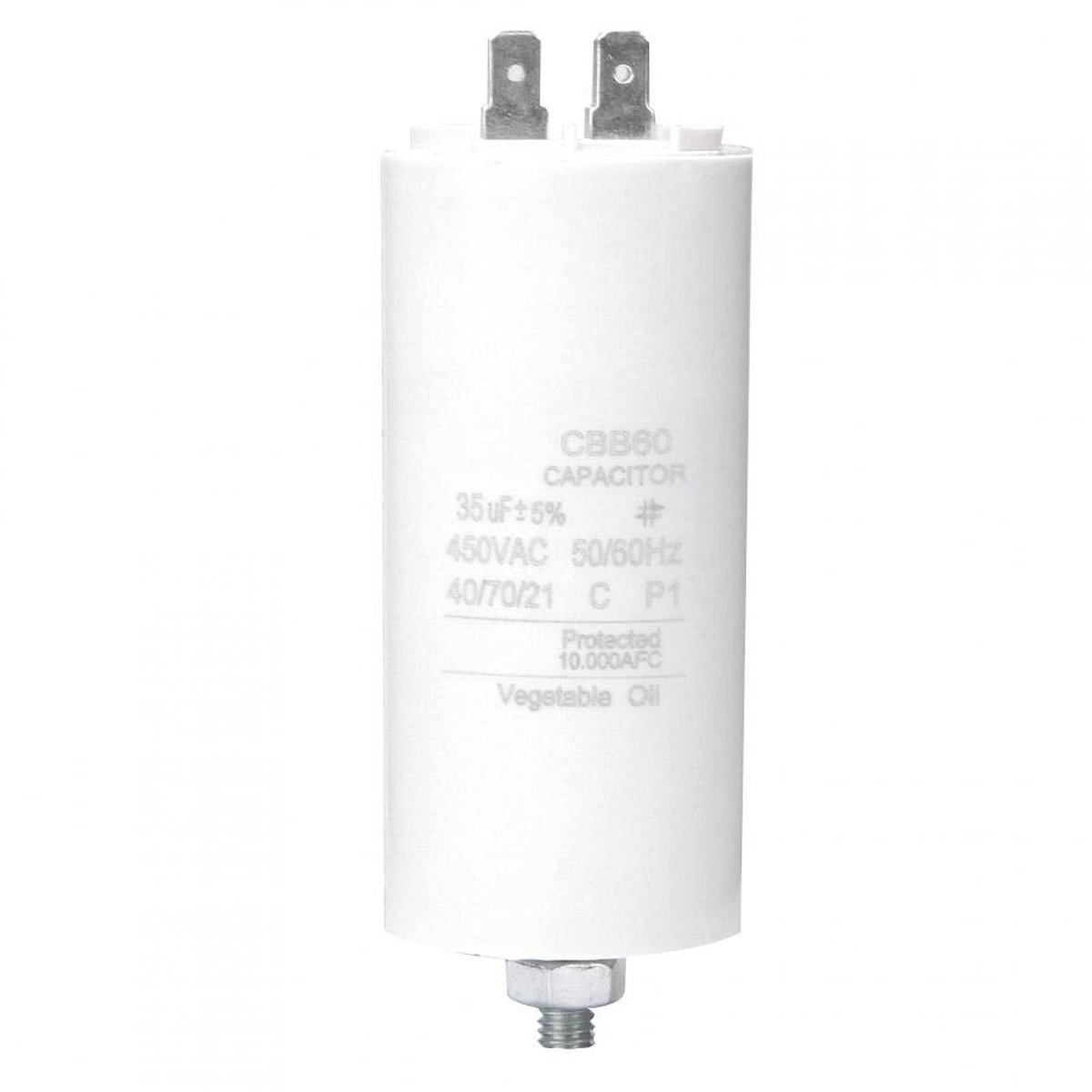Smoakez - Motorstartcondensator - 35uf Capaciteit - Eenvoudig te installeren - 450V Spanning - Dunne folie - Geschikt voor wasmachine en elektrisch...